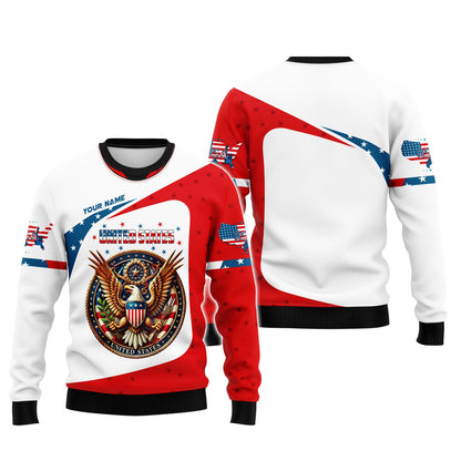 Sudadera con capucha y cremallera 3D con nombre personalizado y escudo de armas de Estados Unidos, regalo personalizado para amantes de los Estados Unidos