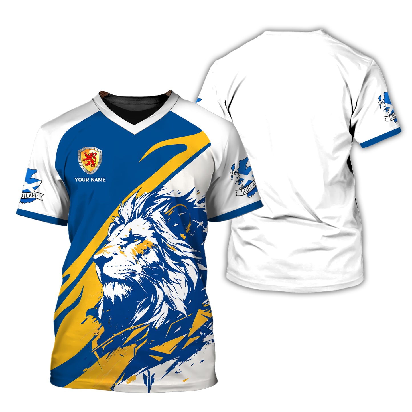 Personalized Scotland Shirt - Bold Lion Design