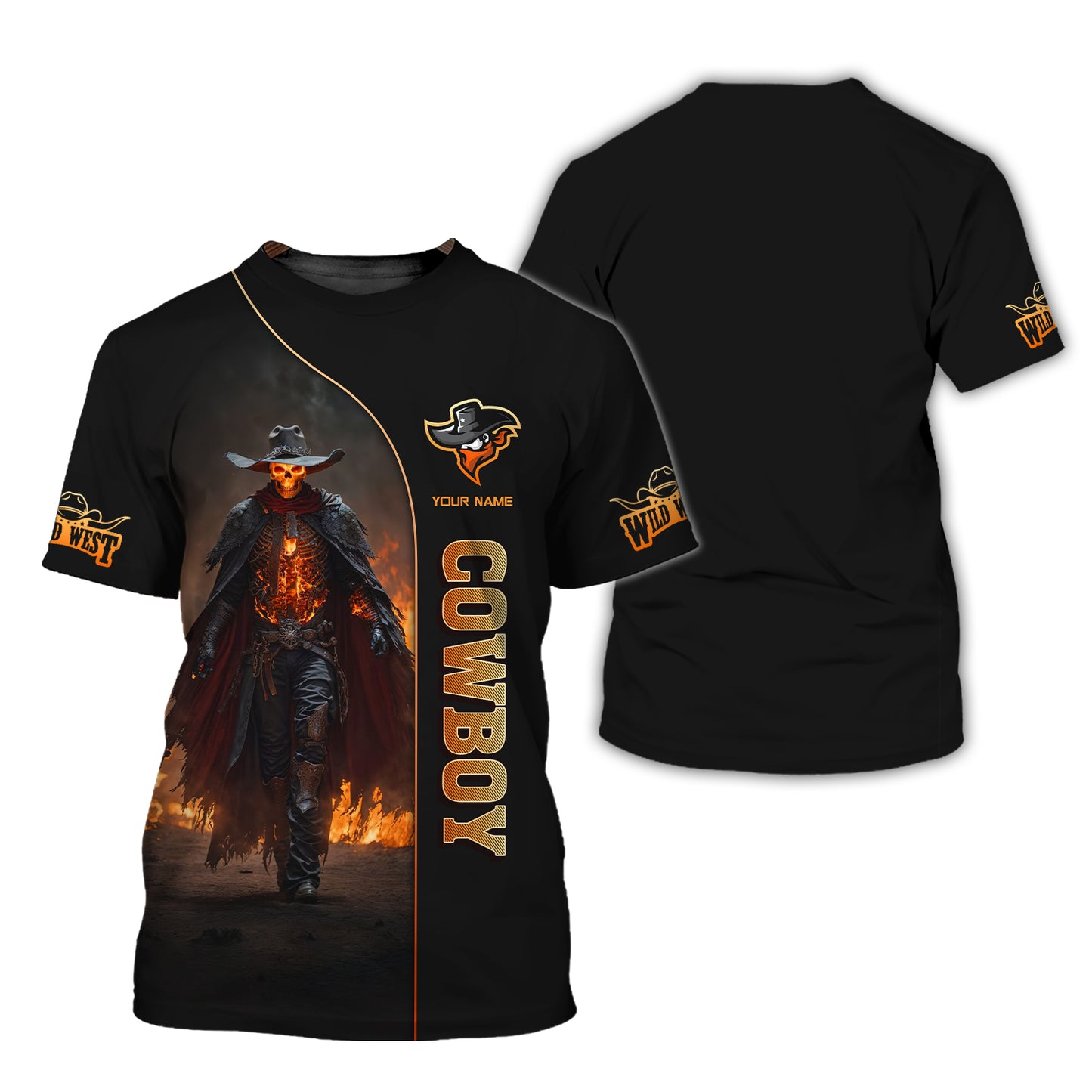 T-shirt personnalisé Cowboy Spirit - Embrassez le Far West