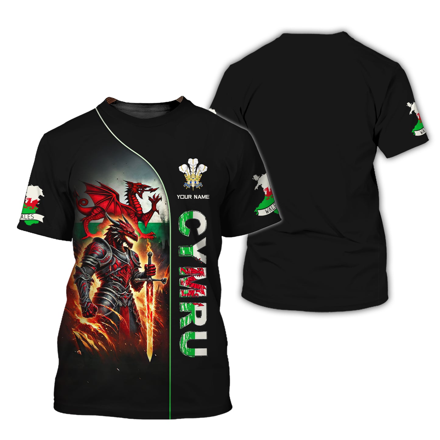 Camiseta personalizada con el dragón Cymru: abraza el orgullo y la herencia galeses