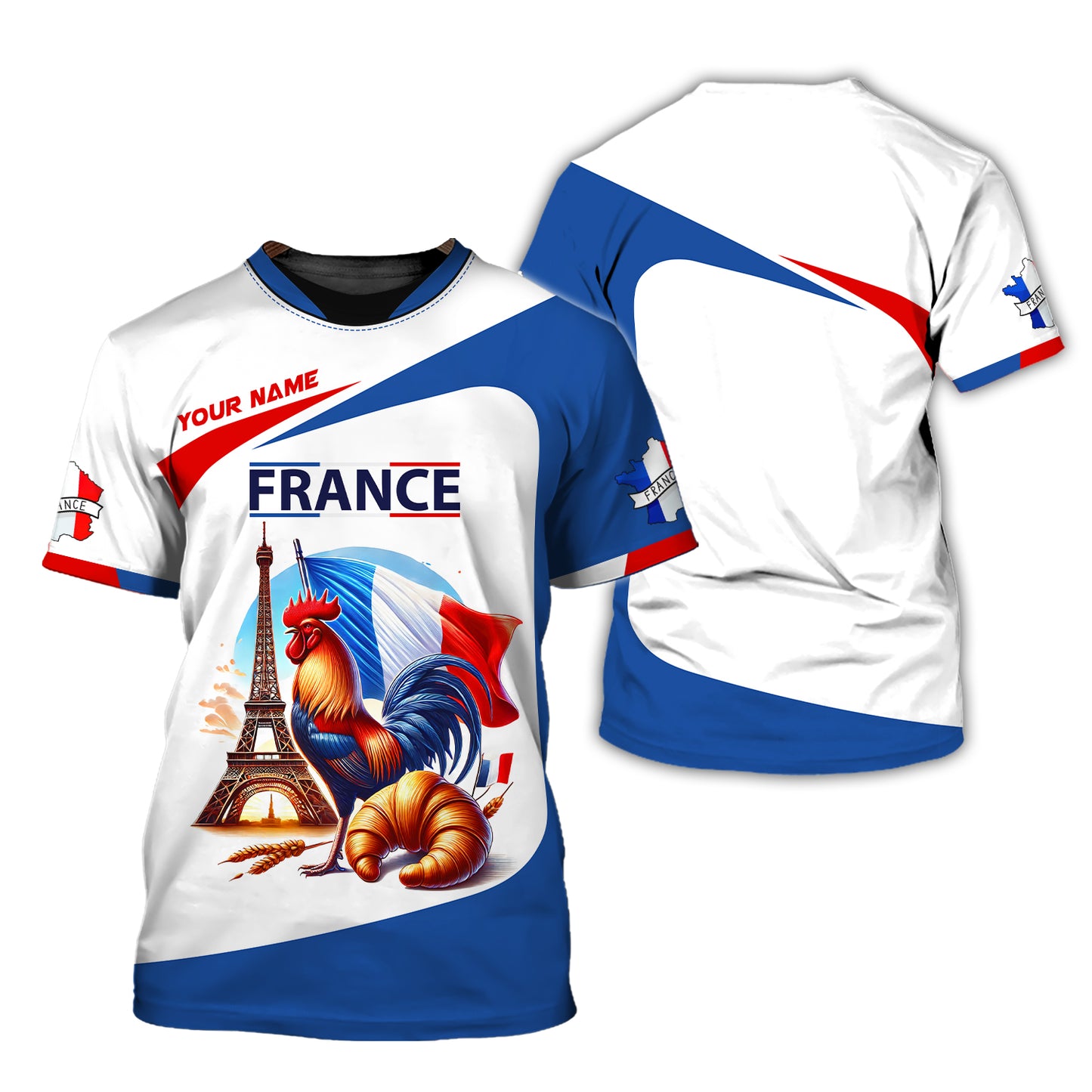 Personalized France Pride Shirt - Celebrate French Heritage in Style