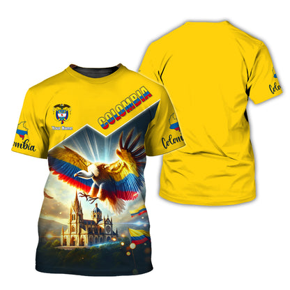 Personalized Colombia Eagle Shirt - Celebrate Colombian Heritage