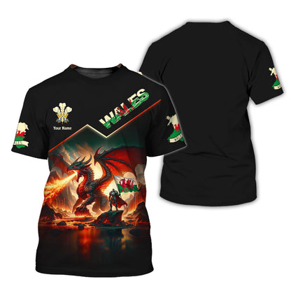 Personalized Wales Dragon Shirt - Show Your Welsh Pride