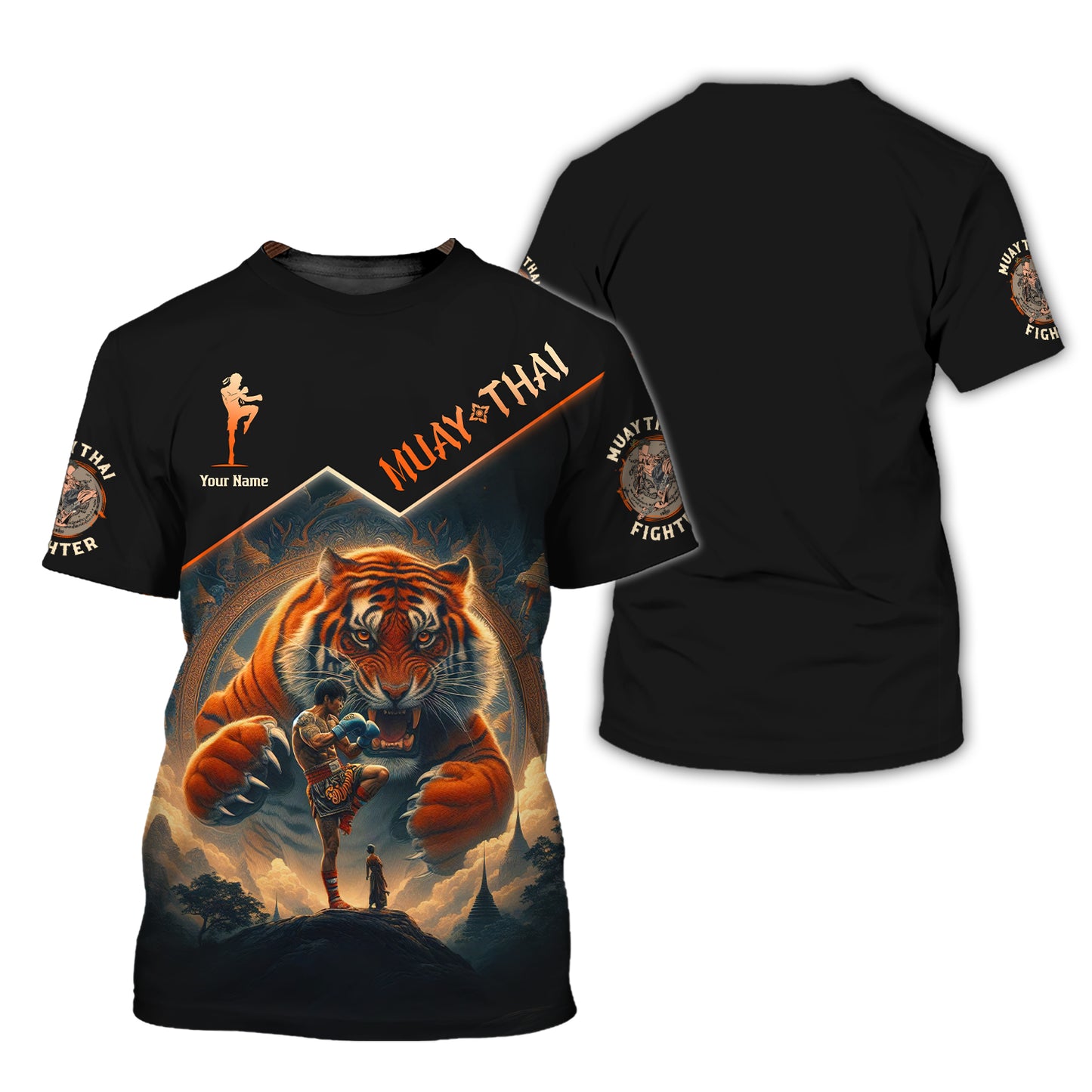 Personalized Muay Thai Power Shirt - Embrace the Spirit of the Tiger