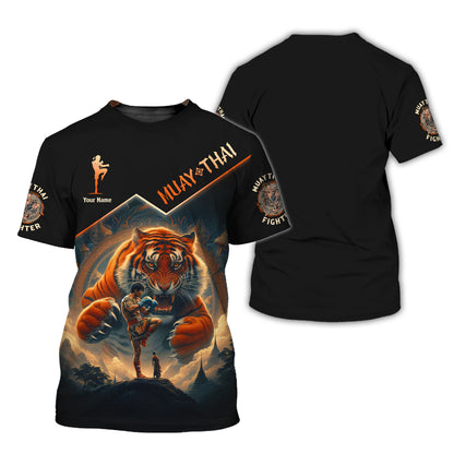 T-shirt Muay Thai Power personnalisé - Embrassez l'esprit du tigre