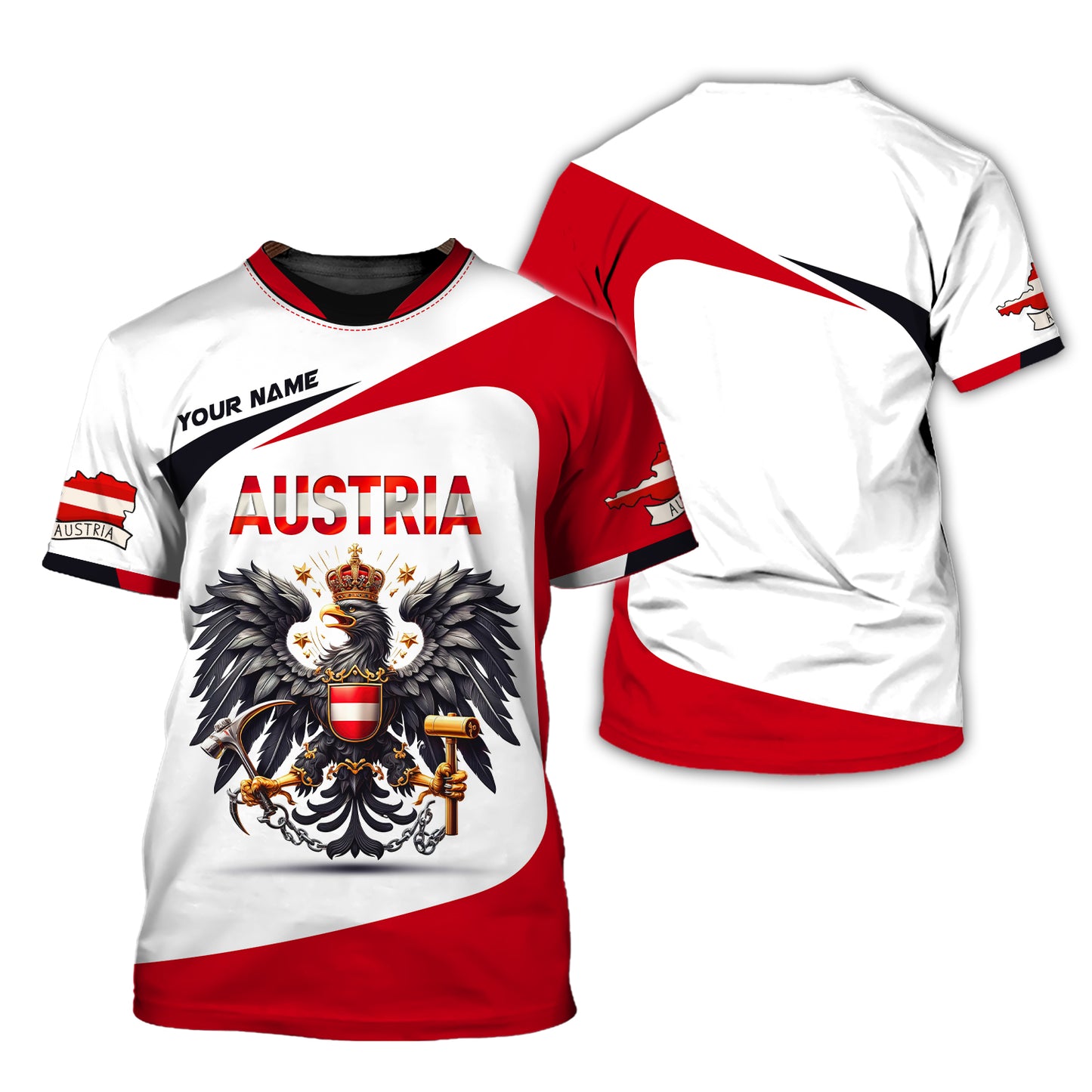 Camiseta personalizada del orgullo austriaco: celebre la herencia austriaca