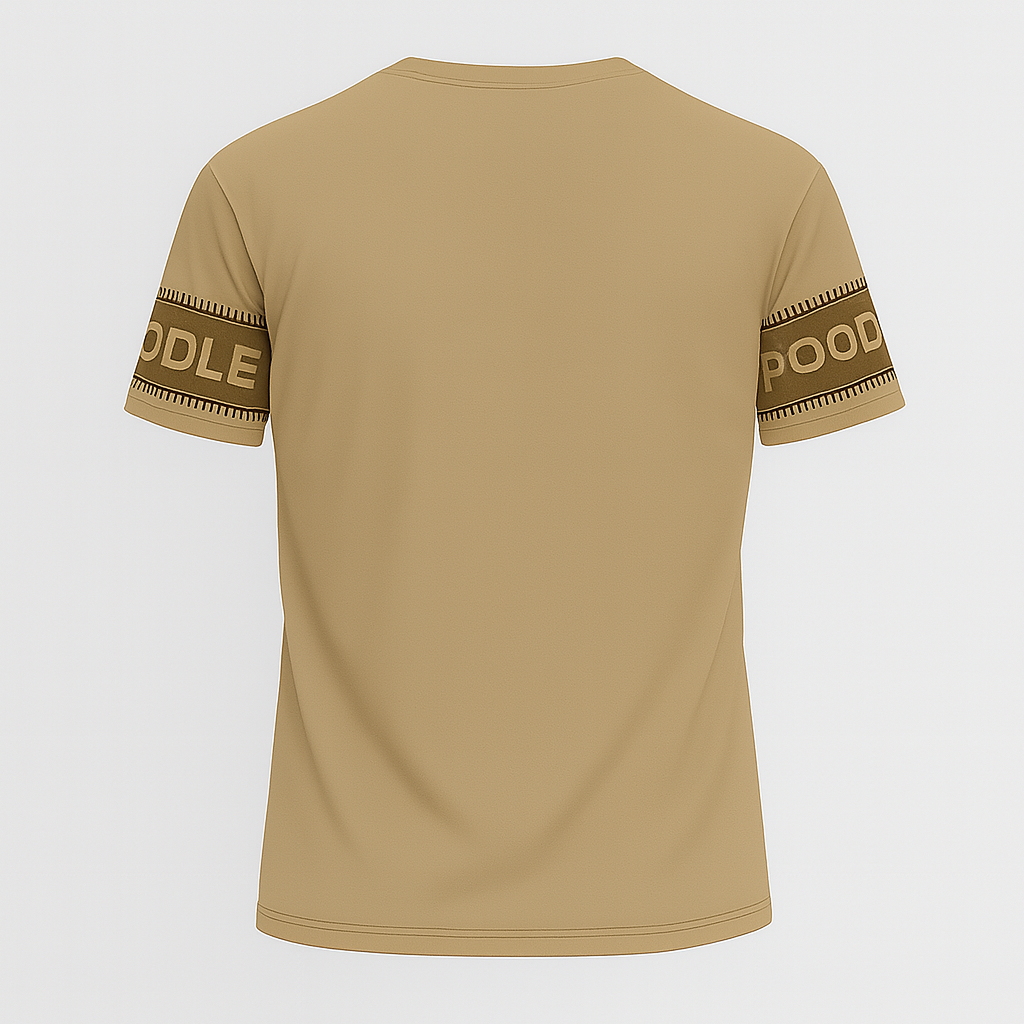 Personalized Poodle T-Shirt - Cute Black Dog 3D Design with Custom Name