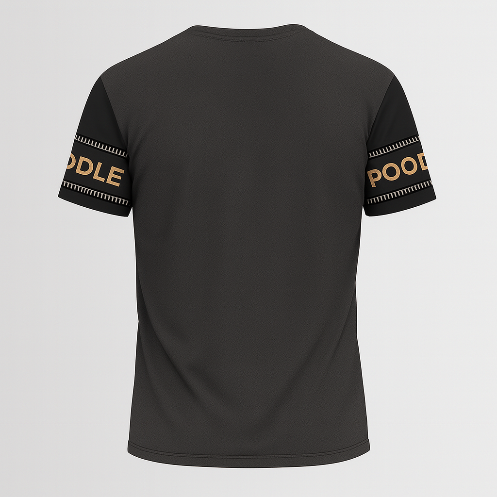 Personalized Poodle T-Shirt - Cute Black Dog 3D Design with Custom Name