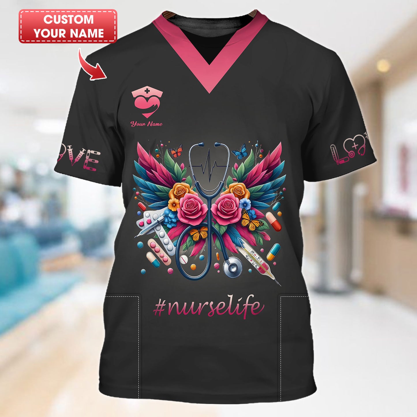 Personalized Nurse Shirt - Vibrant Care and Compassion