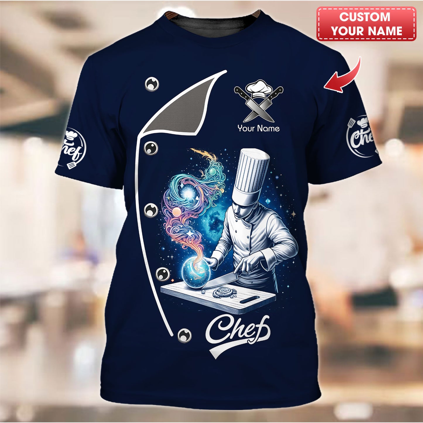 Camisa de Chef Personalizada - Gastronomía Cósmica y Sabores Místicos