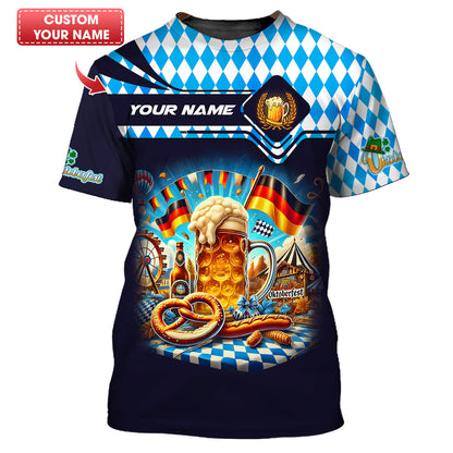 Camiseta personalizada con nombre de Oktoberfest, regalo de orgullo para amantes de la cerveza