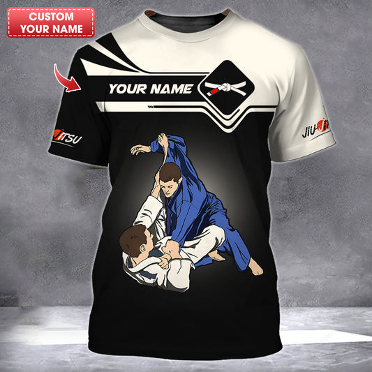 T-shirt imprimé 3D Jiu Jitsu T-shirt unisexe Jiu Jitsu Cadeau pour les amateurs de Jiu Jitsu