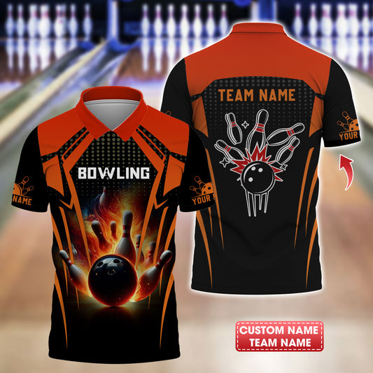 T-shirt personnalisé de l'équipe de bowling - Allumez votre jeu