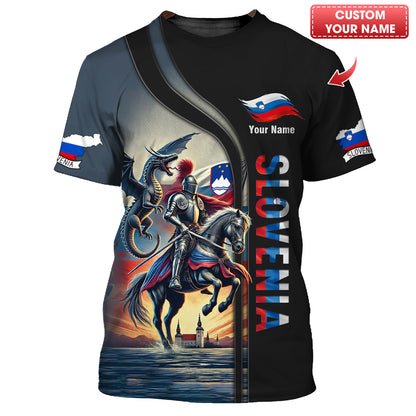 Personalized Slovenia Knight Shirt - Embrace Your Slovenian Pride