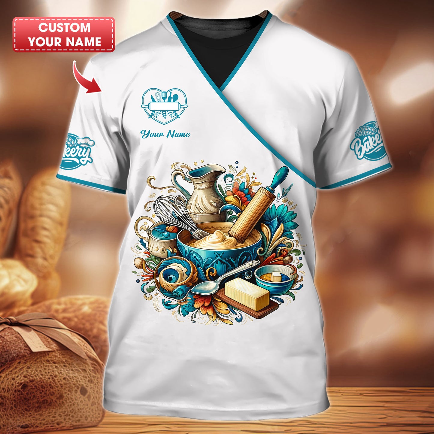 Camisetas de panadero personalizadas: Whisking Up Delight