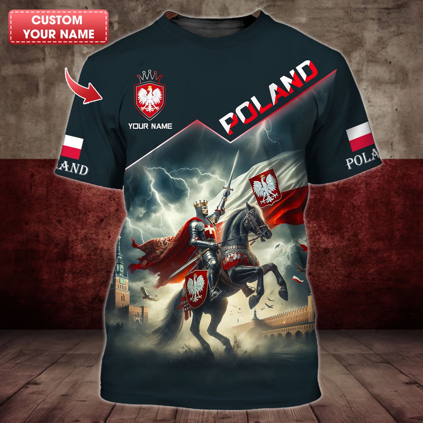 Personalized Poland Pride Shirt - A Symbol of Courage and Heritage