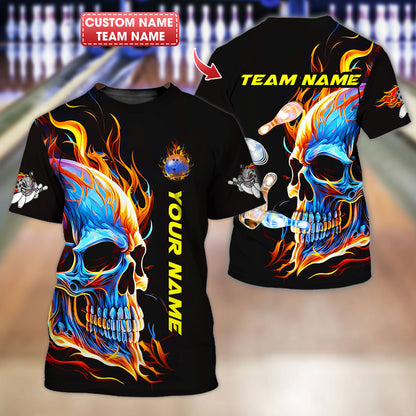 Personalized Bowling Team Shirt - Fire Up Your Game