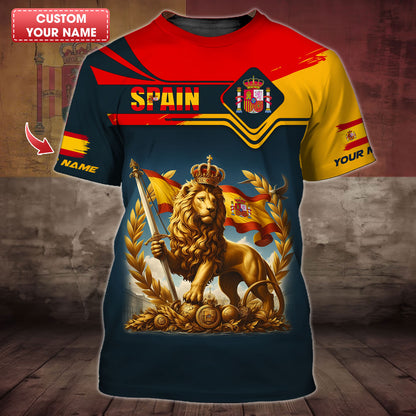 Personalized Spain Pride Shirt - Honor the Strength of Spain