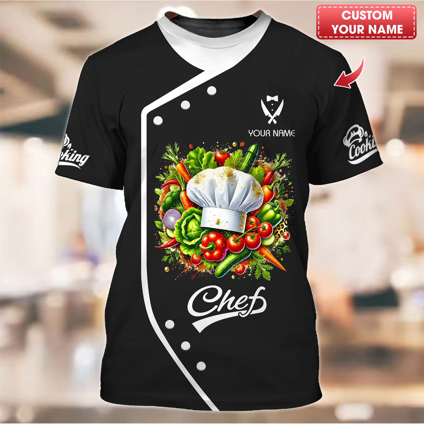 T-shirt de chef personnalisé - L'excellence culinaire vous attend