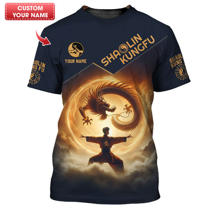 Camisetas personalizadas de Shaolin Kung Fu, regalo para los amantes del Shaolin Kung Fu Camiseta 3D de Shaolin Kung Fu