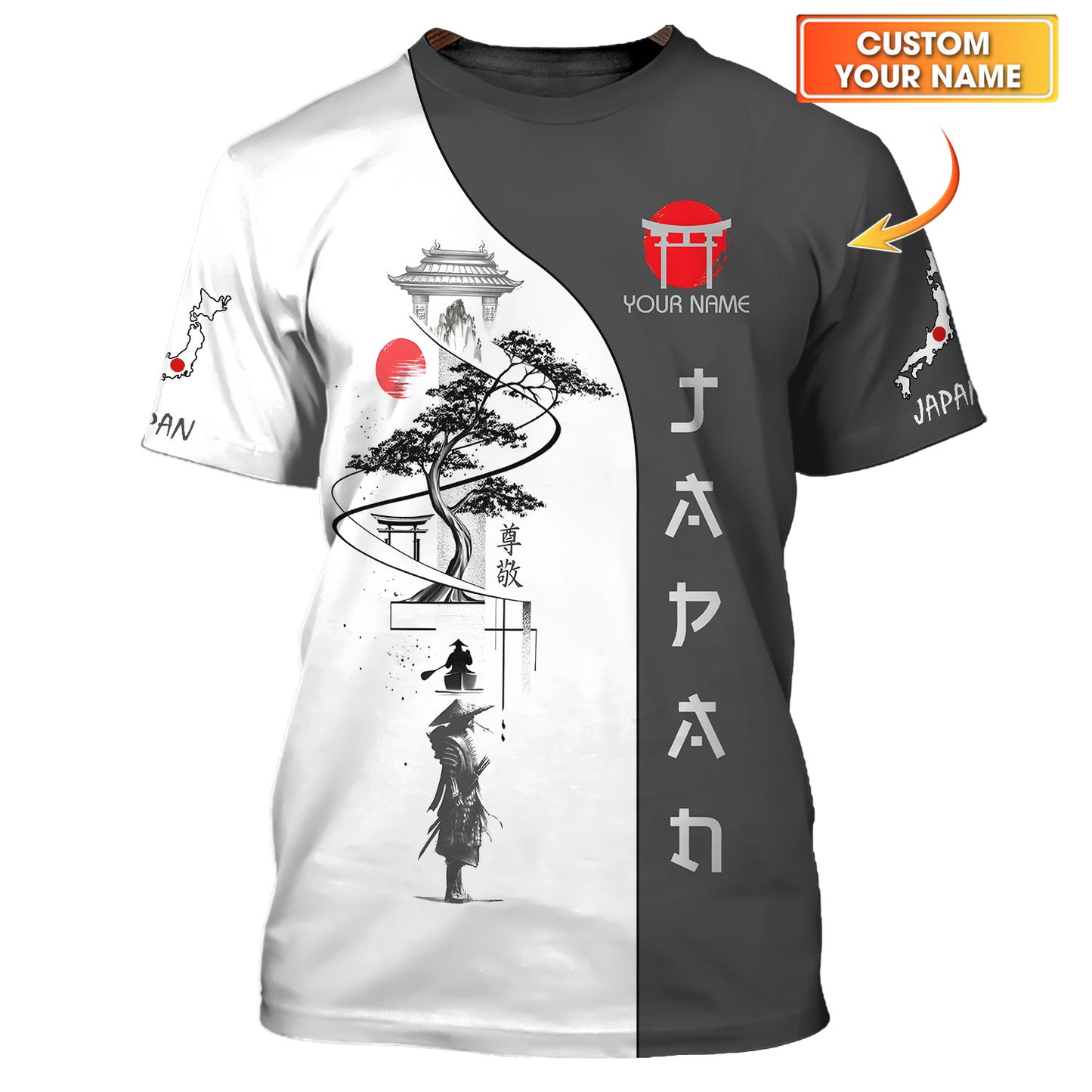 Japan Custom T- Shirts Samurai Of Japan 3D Shirt Gift For Japanese Lovers