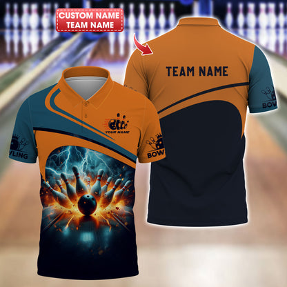 T-shirt personnalisé de l'équipe de bowling - Libérez votre puissance