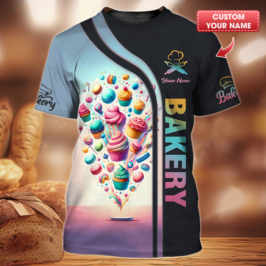 Camisetas de panadero personalizadas - Cupcake Dream Explosion