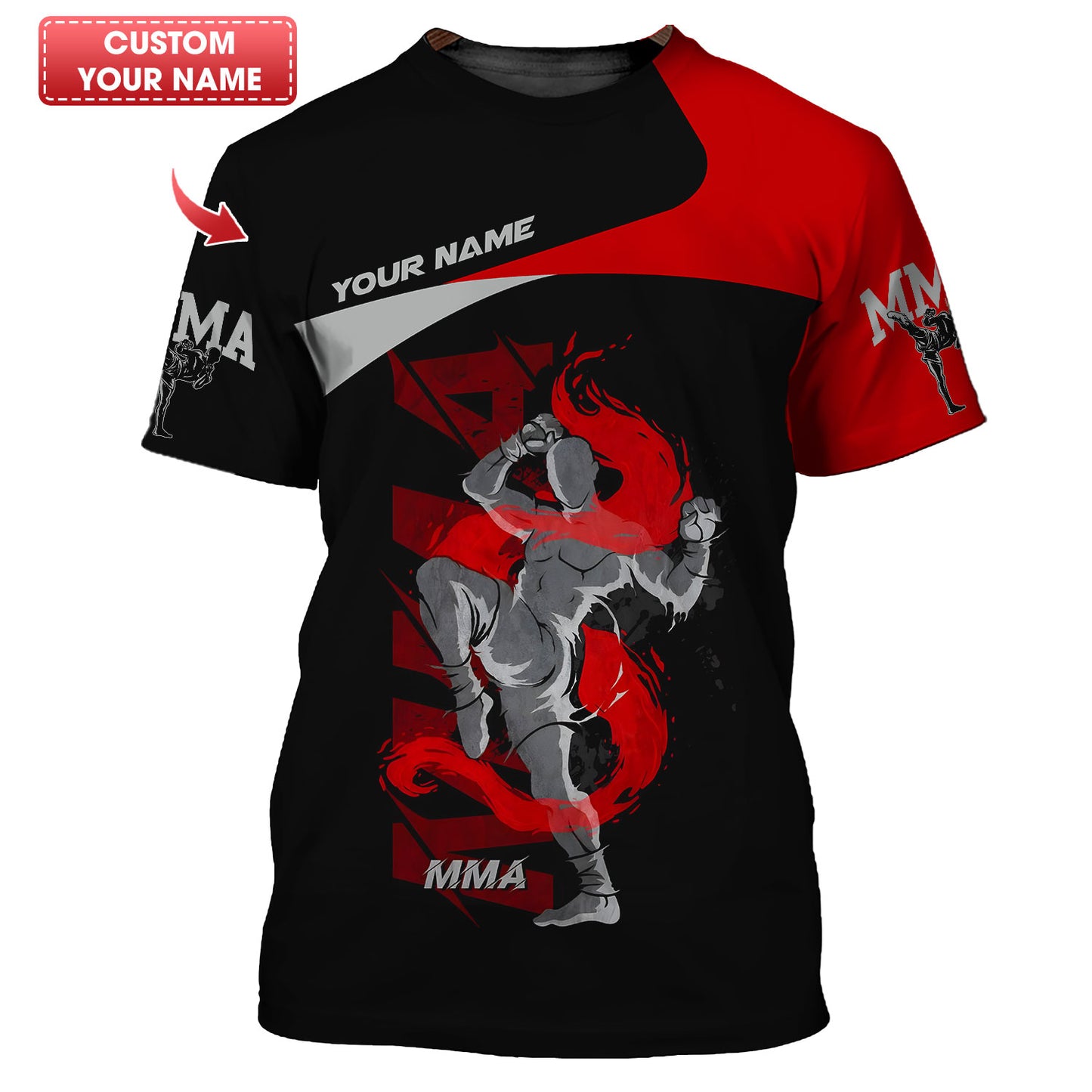 Camiseta de MMA con nombre personalizado Regalo con nombre personalizado para amantes de las MMA