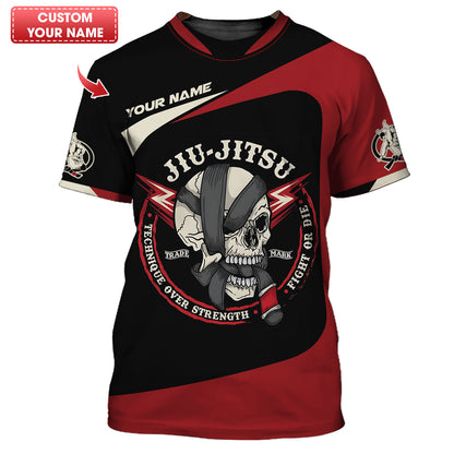 T-shirt Jiu-Jitsu personnalisé - La technique avant la force