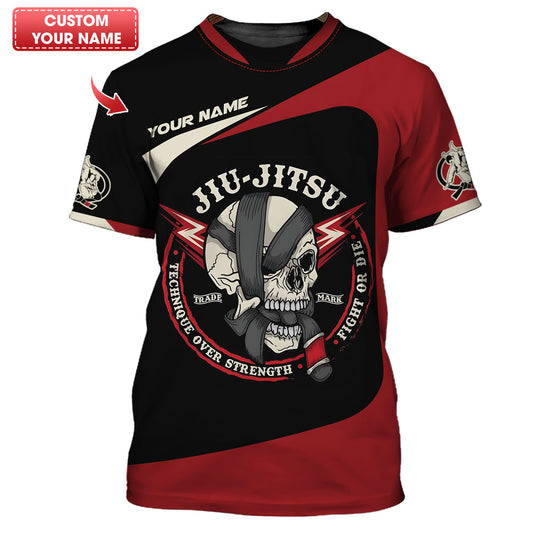 Personalized Jiu-Jitsu Shirt - Technique Over Strength