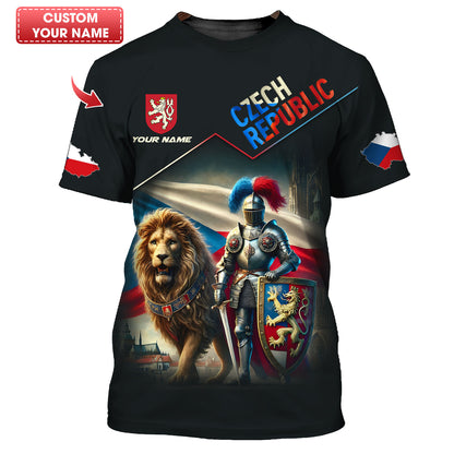 Personalized Czech Republic Shirt - Pride of the Lion