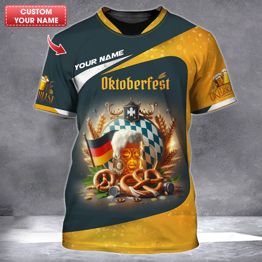 Camiseta personalizada con nombre de Oktoberfest, regalo para amantes de la cerveza