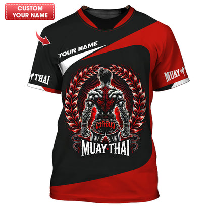 T-shirt Muay Thai personnalisé avec nom Cadeau personnalisé avec nom pour les amateurs de Muay Thai