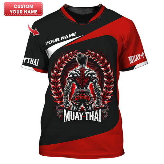 T-shirt Muay Thai personnalisé avec nom Cadeau personnalisé avec nom pour les amateurs de Muay Thai