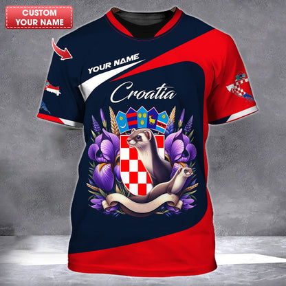 Personalized Croatia Pride Shirt - National Symbol Zipper Hoodie Custom 3D Shirts