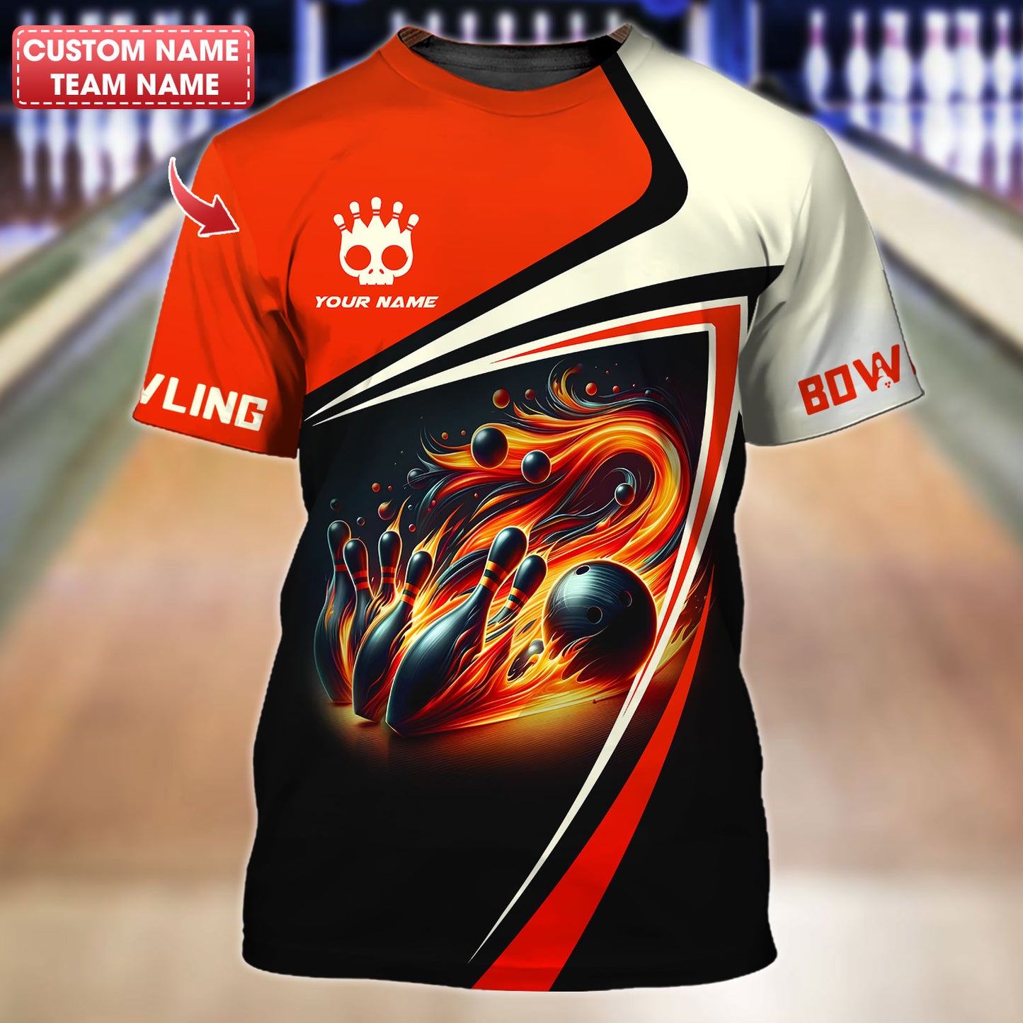 Personalized Bowling Team Shirt - Blaze Your Path