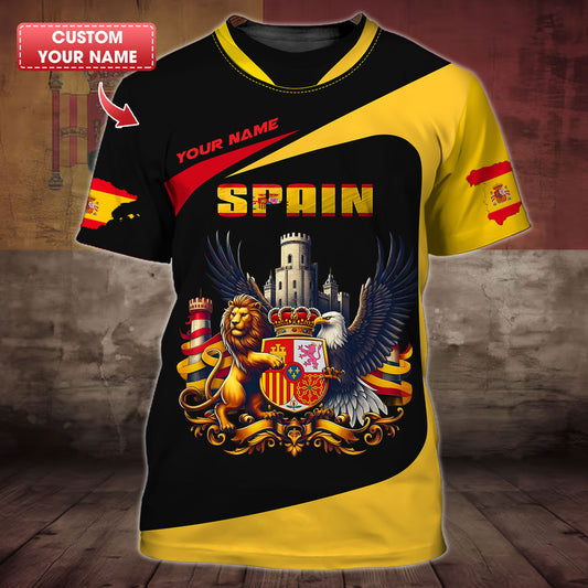 Personalized Spain Pride Shirt - Regal Spanish Heritage