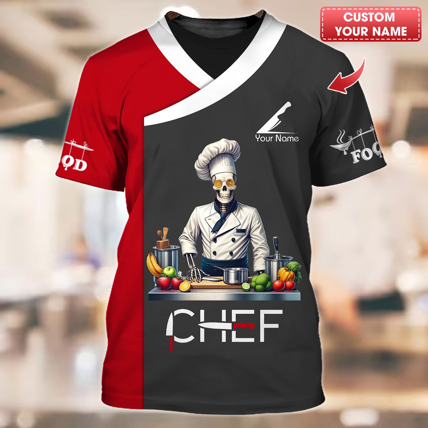 Personalized Chef Shirt - Unique Culinary Artwork for Cooking Aficionados and Chefs