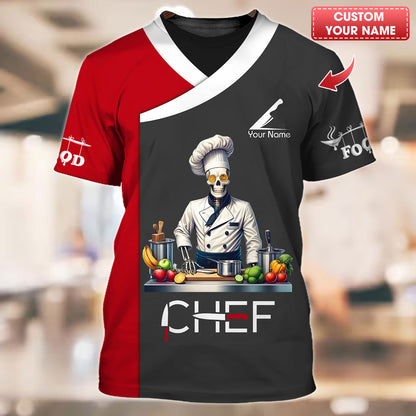 Personalized Chef Shirt - Unique Culinary Artwork for Cooking Aficionados and Chefs