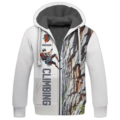 3D Full Print Climbing T-Shirt For Bold Adventurers Personalized Name Gift For Climb Lovers