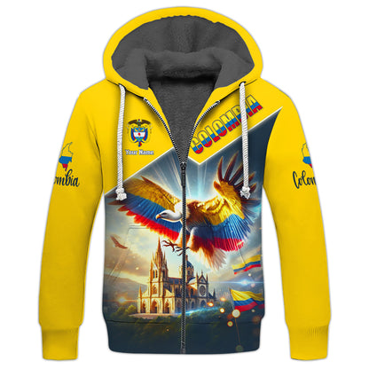 Personalized Colombia Eagle Shirt - Celebrate Colombian Heritage