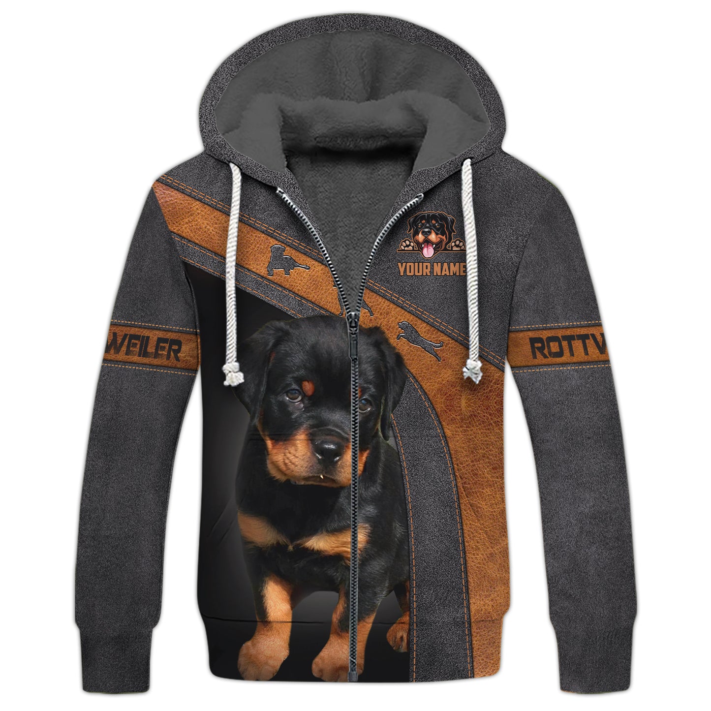 T-shirts personnalisés pour chiots Rottweiler T-shirt 3D Rottweiler Cadeau pour les amoureux des chiens