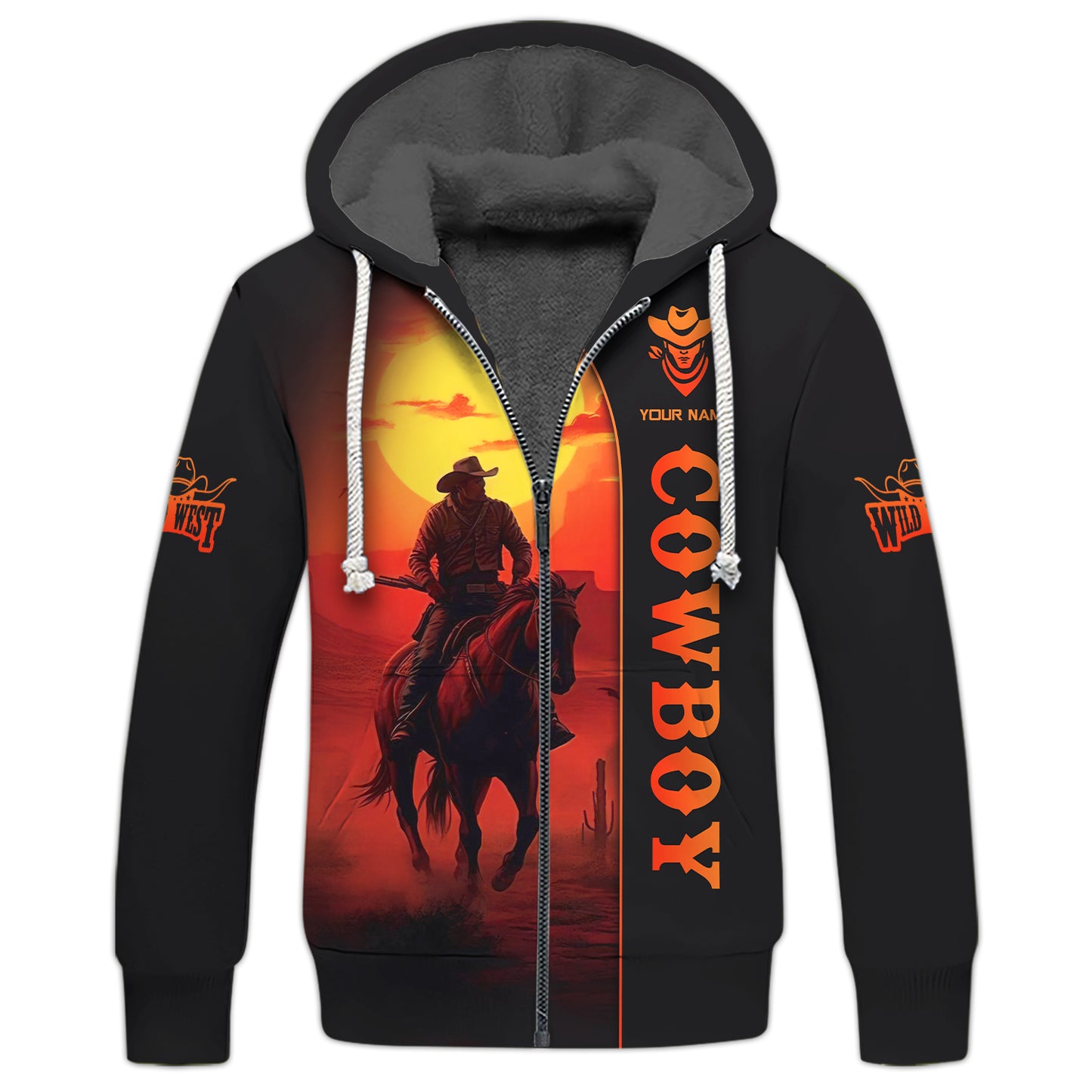 Camisetas con estampado 3D completo de vaquero montando a caballo, regalo con nombre personalizado para amantes de los vaqueros