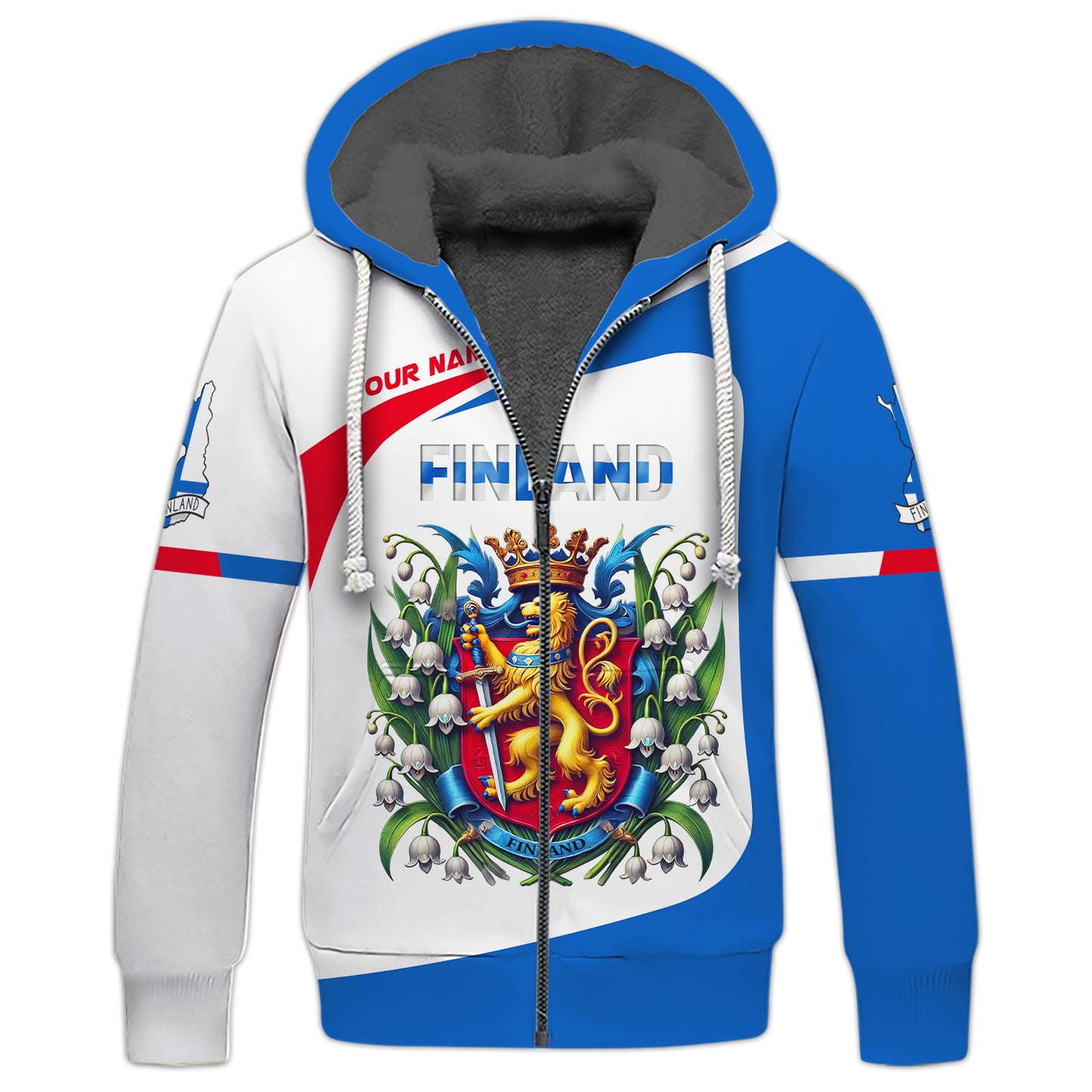 Camiseta personalizada con el escudo de armas de Finlandia, regalo para los amantes finlandeses, camiseta 3D