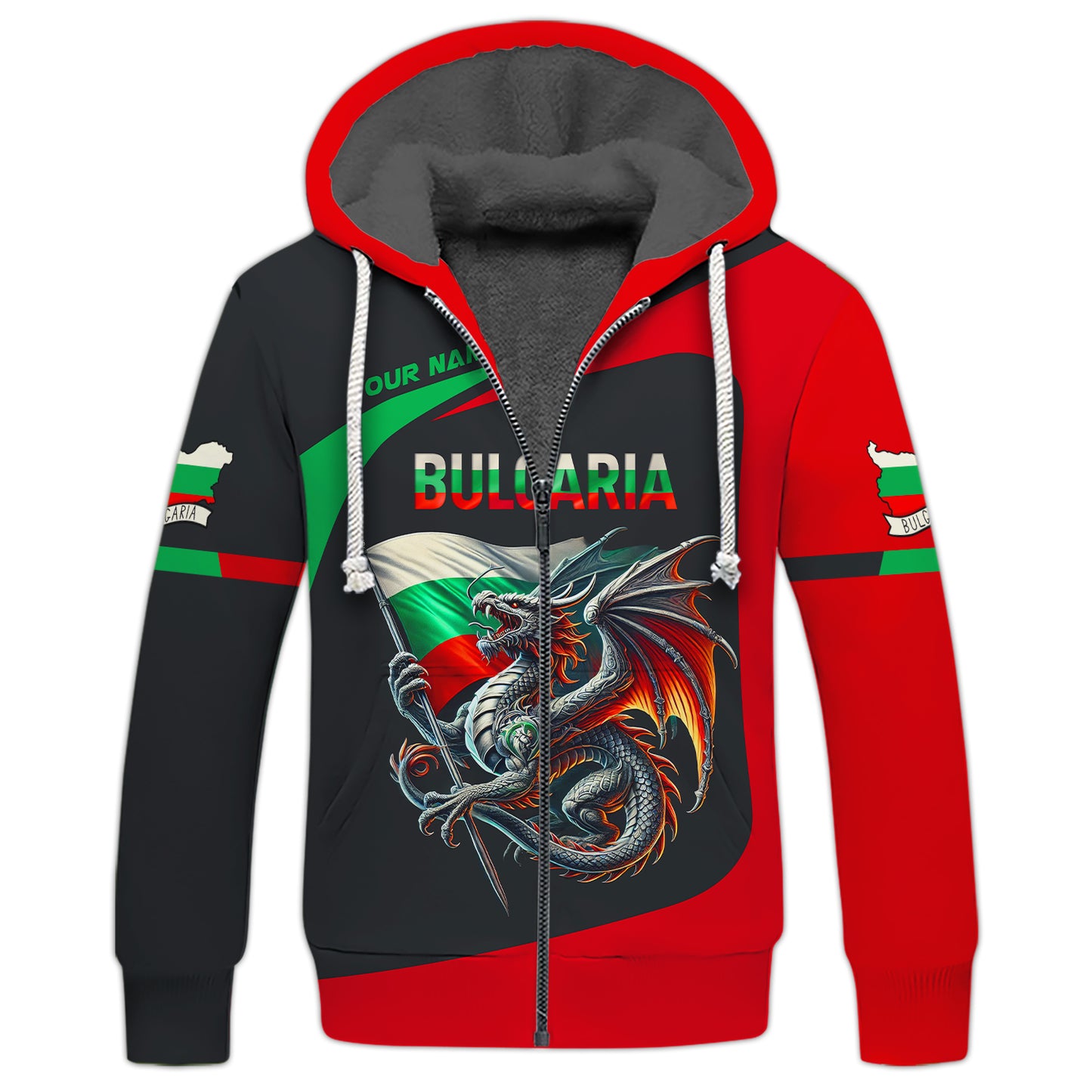 Dragon With Bulgaria Flag Custom T-Shirt Personalized Name 3D Shirts Gift For Bulgaria Lovers