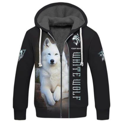 Personalized White Wolf Shirt - Embrace the Spirit of the Wild