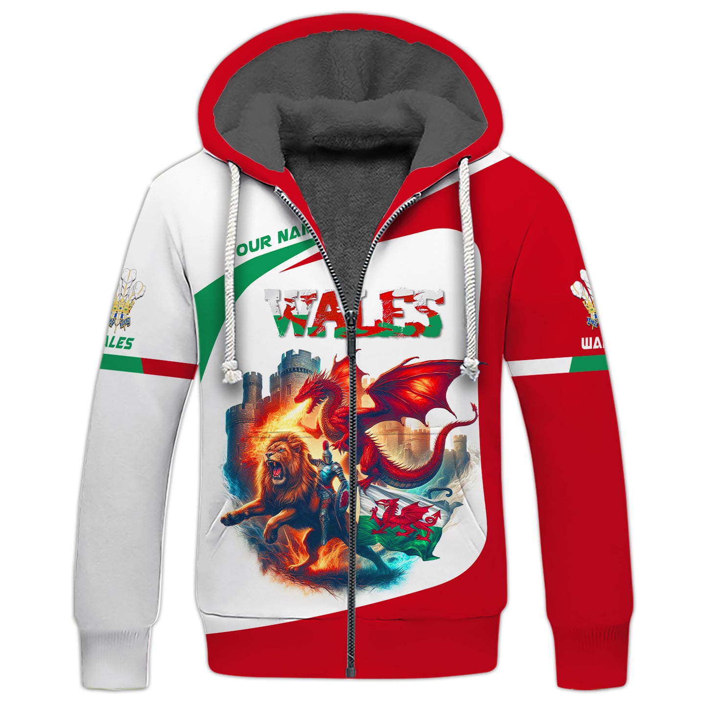 Camisetas personalizadas Flame Of Wales Camiseta con estampado completo en 3D de Gales Regalo para amantes de Gales