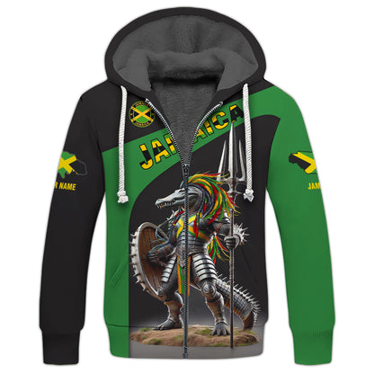 Personalized Jamaica Pride Shirt Great Crocodile Warrior Of Jamaica Gift For Jamaican Lovers