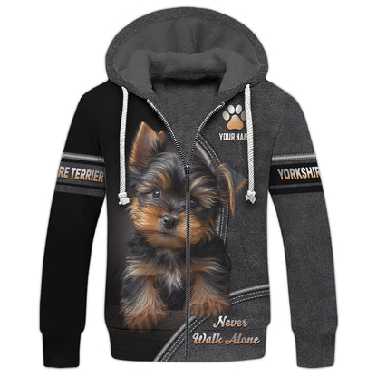 3D Full Print Yorkshire Terrier Dog T-Shirts Personalized Name Gift For Dog Lovers