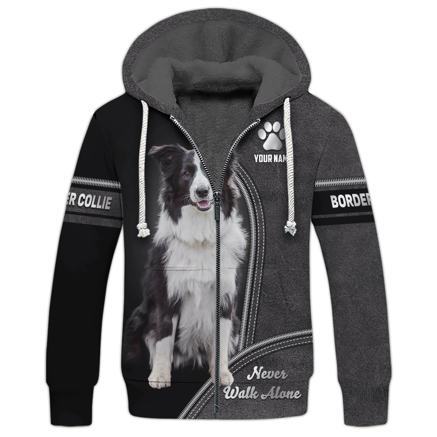 Camisetas personalizadas de Border Collie Camiseta mística de Border Collie en 3D Regalo para amantes de los perros